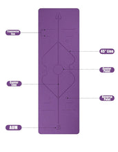 Cargar imagen en el visor de la galería, Esterilla de yoga BodySmarty™ (ecológica y con sistema de alineación)